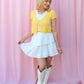 EFFORTLESS WHITE RUFFLE MINI SKIRT