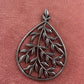 Large Leaves & Vines Silver Charm