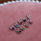 Small Silver Colorful Crystal Charms