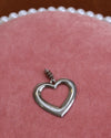 Silver Dangle Heart Charm