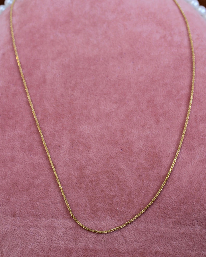 Long Skinny Gold Chain Necklace