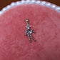 Aquamarine Gem Stick Figure Charm