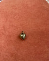 Small Gold Round Heart Charm