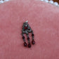 Red Crystal & 3 Dangle Gems Charm