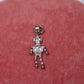 White Crystal Stick Figure Charm