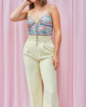 Load image into Gallery viewer, PERFECT PASTEL YELLOW HIGH-WAISTED TROUSERS

