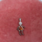 Orange Gem Stick Figure Charm