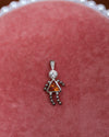 Orange Gem Stick Figure Charm