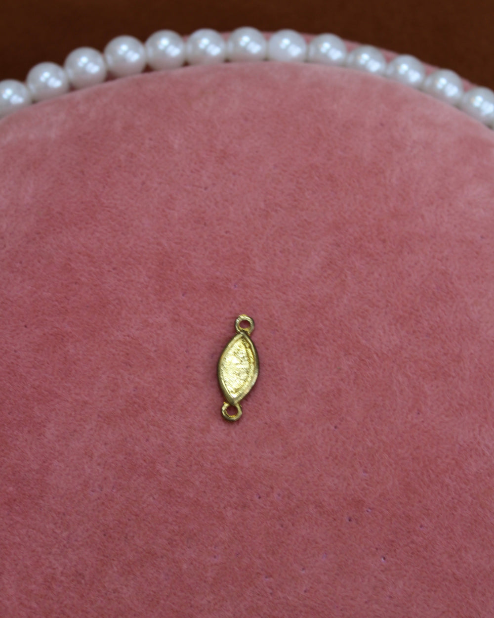 Long Oval Gold Charm