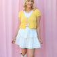 EFFORTLESS WHITE RUFFLE MINI SKIRT
