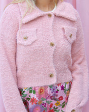 Load image into Gallery viewer, MAEVE BLUSH FUZZY BOUCLE SWEATER JACKET
