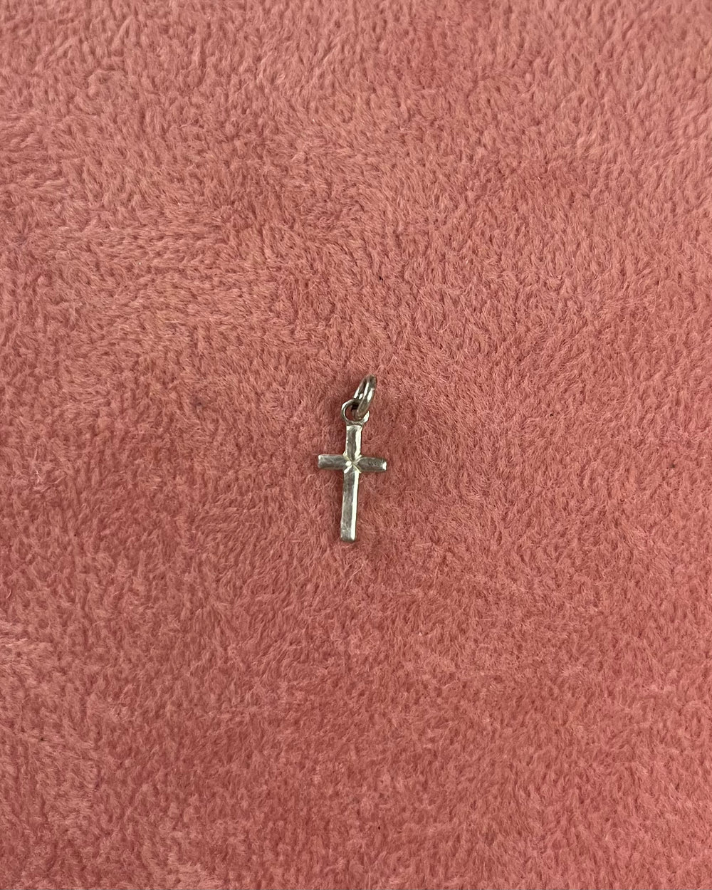 Small Cross Silver Charm