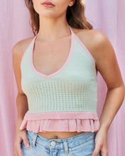 Load image into Gallery viewer, DOLLIE RUFFLE HEM HALTER TOP

