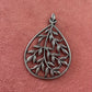Large Leaves & Vines Silver Charm