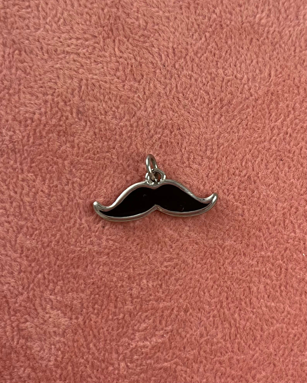 Black Mustache Silver Charm