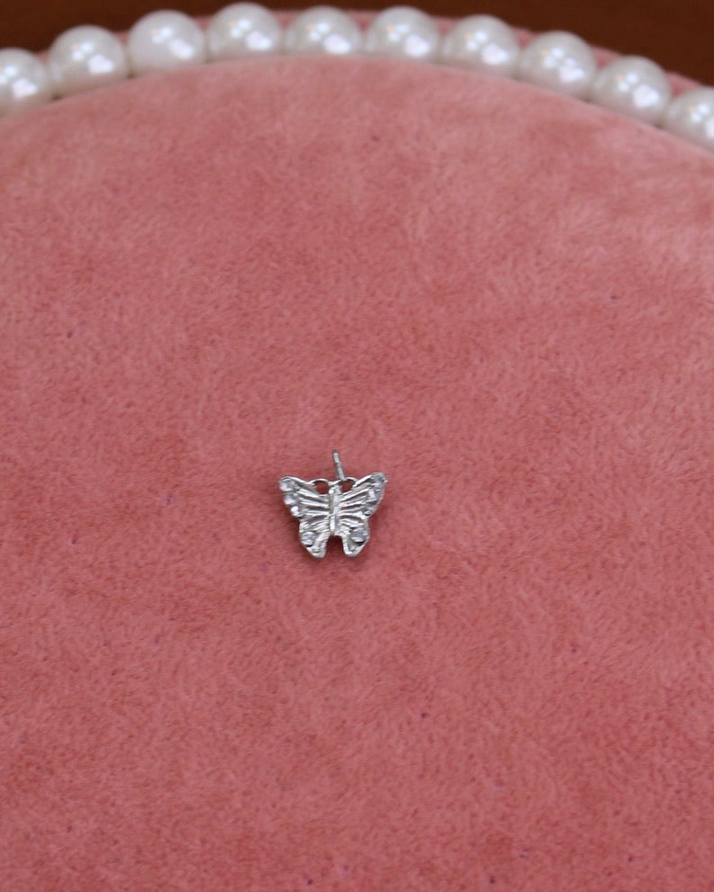 Small Silver Butterfly Charm