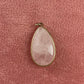 Pink Opaque Stone Teardrop Charm
