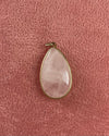 Pink Opaque Stone Teardrop Charm