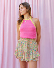Load image into Gallery viewer, BLOSSOM IN PINK HALTER CROCHET TOP
