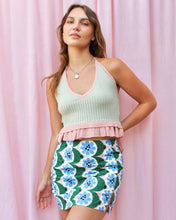 Load image into Gallery viewer, RETRO FLORAL MINI HIGH-WAISTED SKIRT

