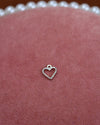 Silver Crystal Heart Charm