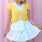 EFFORTLESS WHITE RUFFLE MINI SKIRT