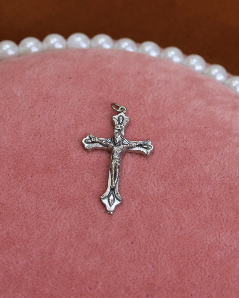 Jesus On The Cross Silver Charm