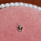 Garnet Silver Butterfly Charm