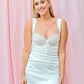 ISABELLA BRIDAL WHITE LACE CUP MINI DRESS