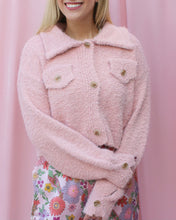 Load image into Gallery viewer, MAEVE BLUSH FUZZY BOUCLE SWEATER JACKET
