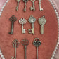 Medium To Large Silver Key Charms