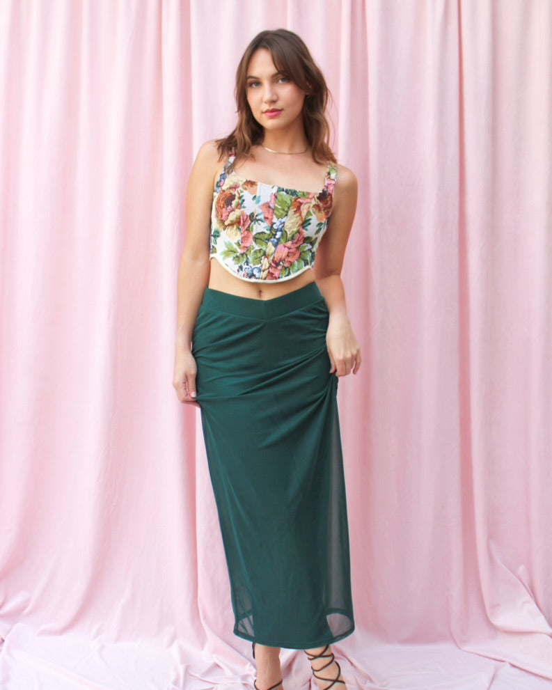 FIR HIGH-WAISTED MIDI SKIRT