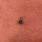 Small Rose Dark Silver Charm