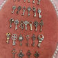 Small To Medium Silver Key Charms