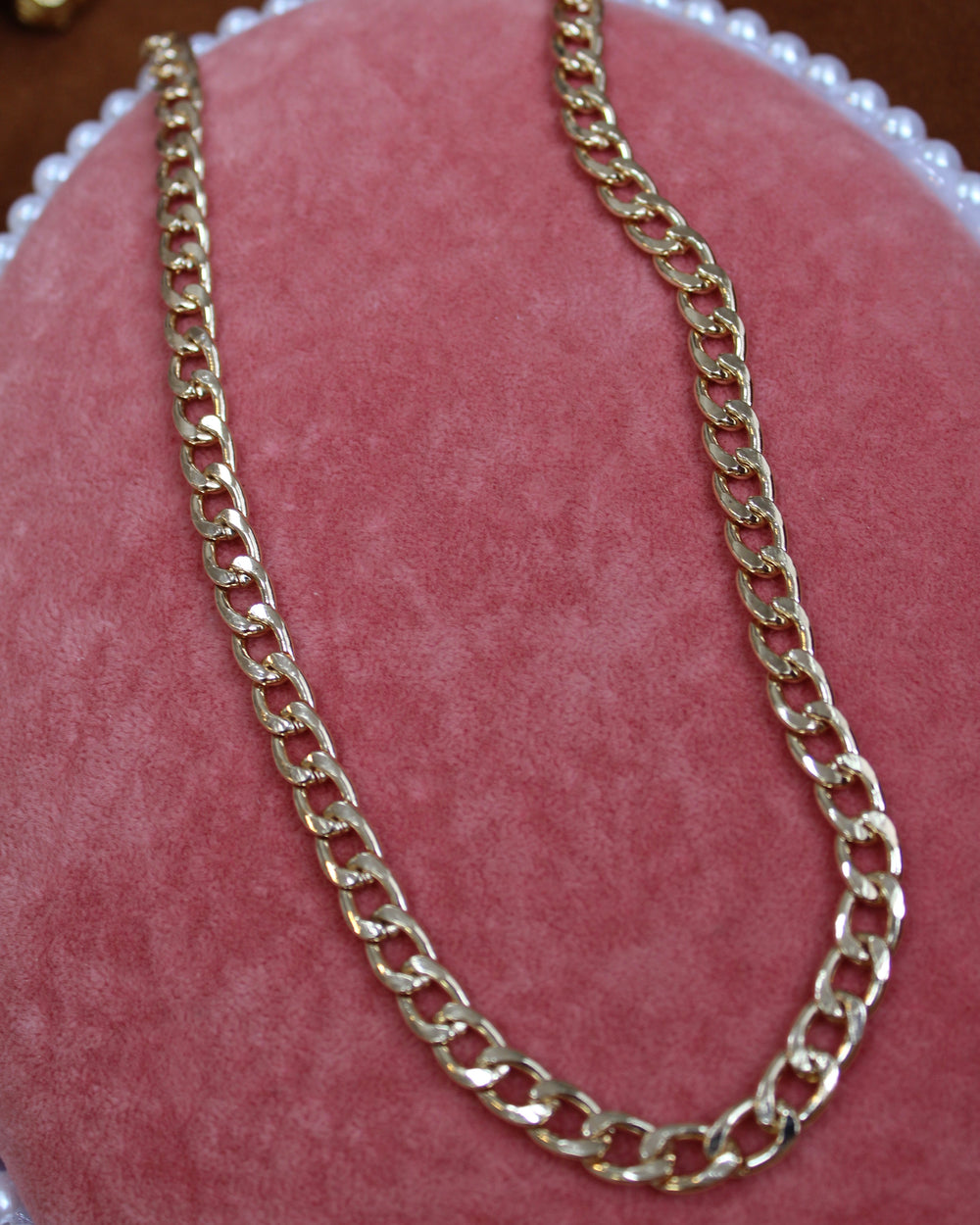 Large Gold Curb Chain