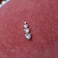 Triangle 3 Crystal Pendant Charm