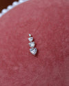 Triangle 3 Crystal Pendant Charm