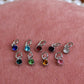 Small Silver Colorful Crystal Charms