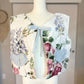 HAND-SEWN VINTAGE FLORAL QUILTED VEST WITH HEARTS & BOWS