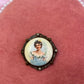 Woman In Blue Cameo Charm