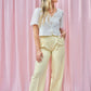 PERFECT PASTEL YELLOW HIGH-WAISTED TROUSERS