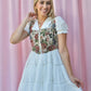 EMILY SAILOR COLLAR SHORT-SLEEVE WHITE MINI DRESS