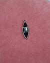 Long Oval Black & Multi-Color Charm