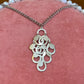 Silver Dangle Ovals Necklace
