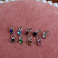 Small Silver Colorful Crystal Charms