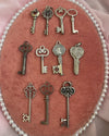 Medium To Large Silver Key Charms