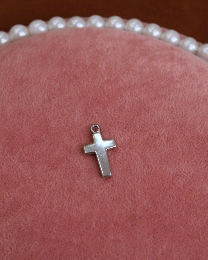 Silver Cross Charm