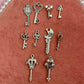 Medium Silver Key Charms