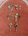 Medium Silver Key Charms