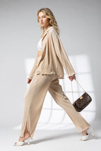 Load image into Gallery viewer, ME AMOUR PLEATED SILKY LOUNGE HIGH-WAISTED PANTS
